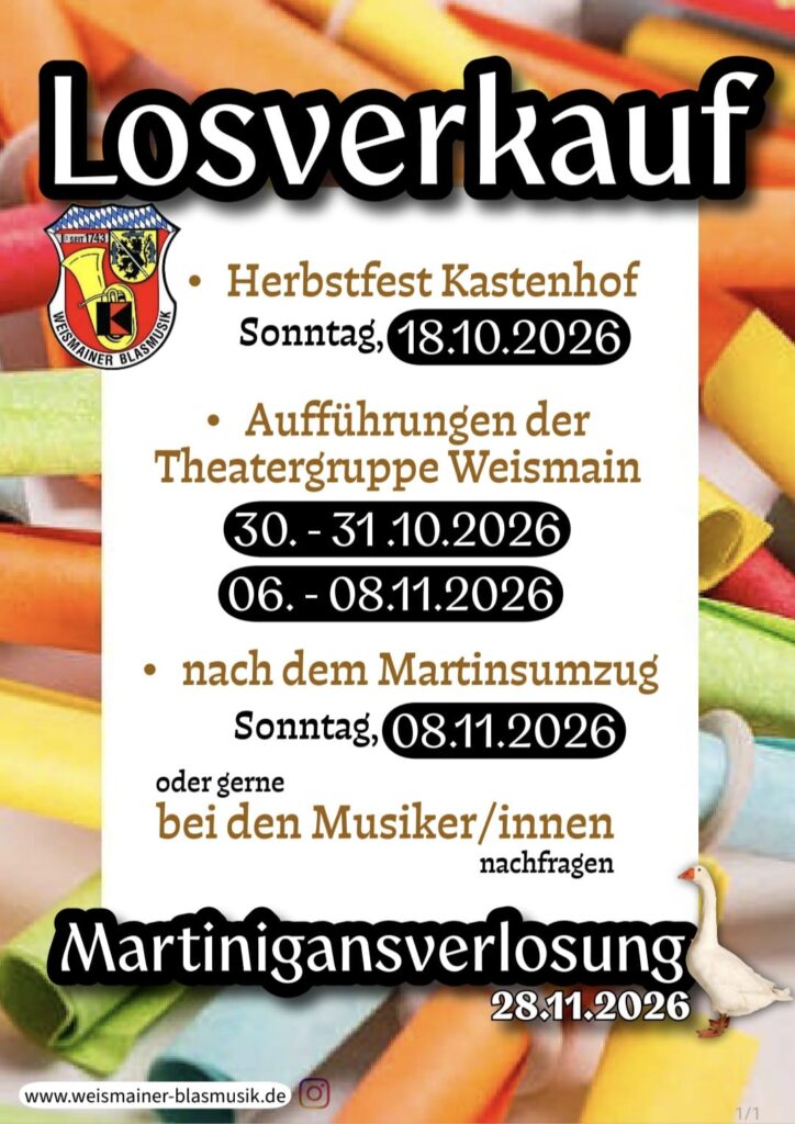 Losverkauf zur Martinigansverlosung 2026
